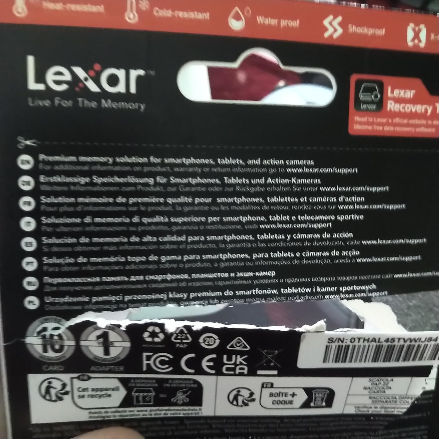 Lexar 256GB Blue Micro SD Card Up to 160MB/s microSDXC UHS-I Memory Card customer photo 1