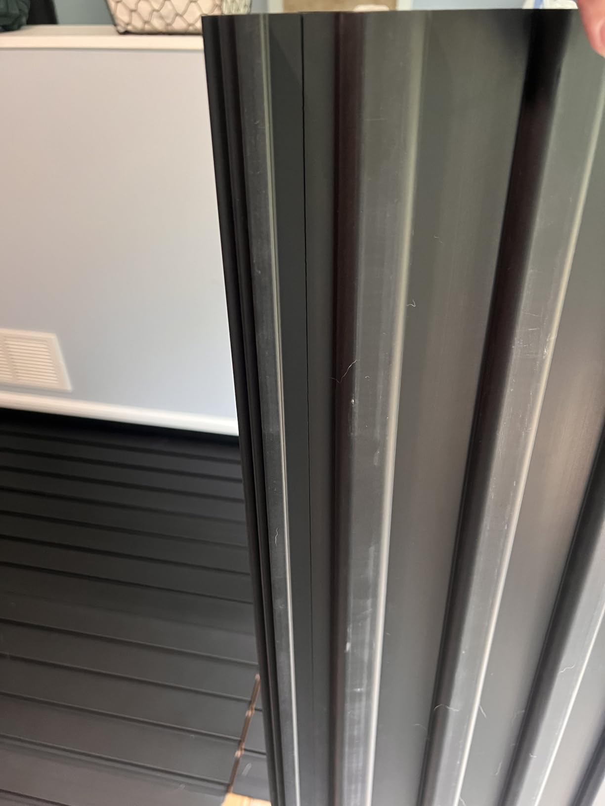 VEVOR Slat Wall Paneling, 8 x 4 ft, PVC Garage Slatwall without Accessories, Grey Slat Wall Easy-to-Install Adjustable Slatwall Panel with Coupling Structure & DIY Cutting, Fits for Storage & Display customer photo 2