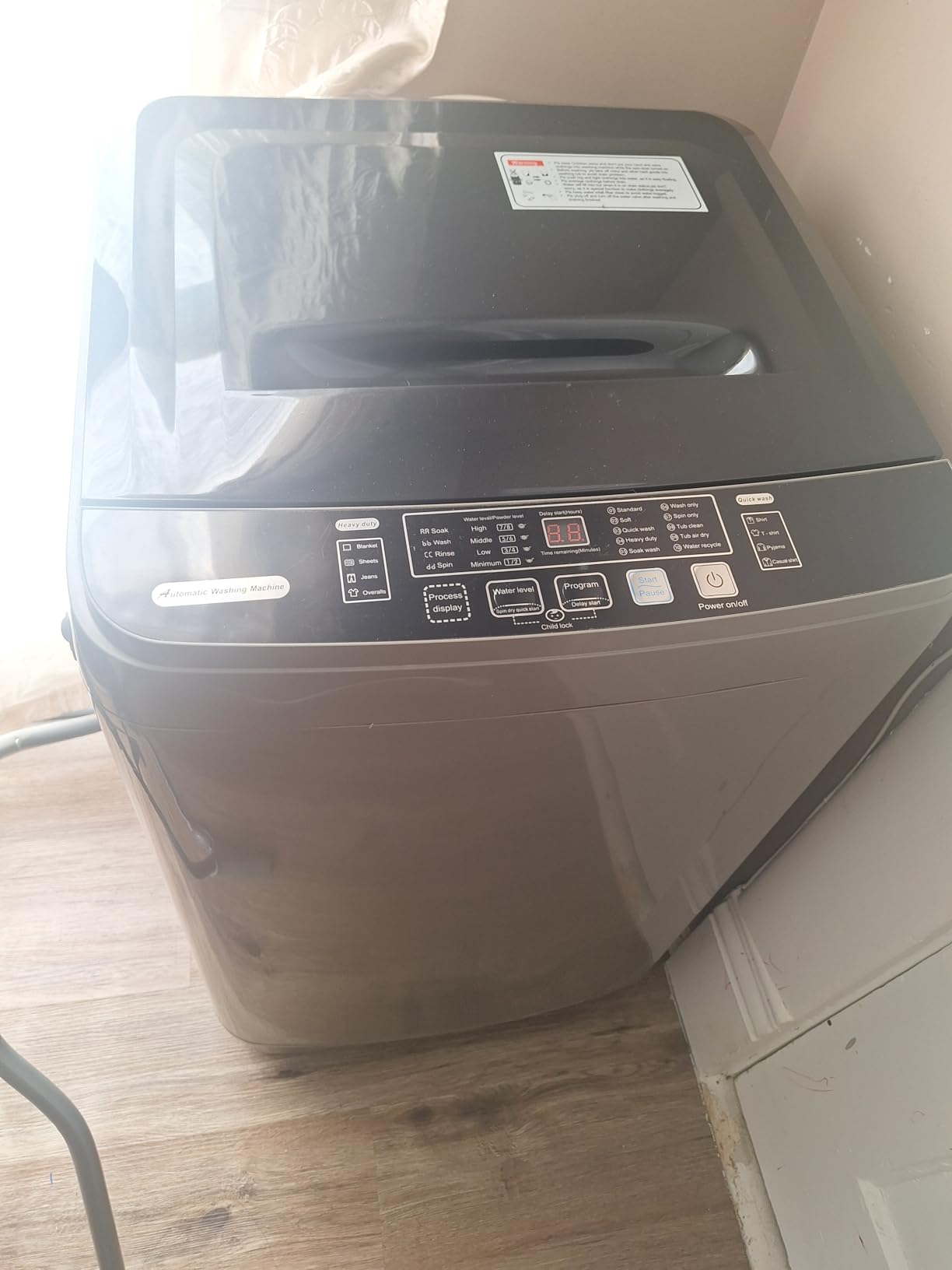 17.7 lbs Full-Automatic Portable Washing Machine, 10 Wash Programs customer photo 1