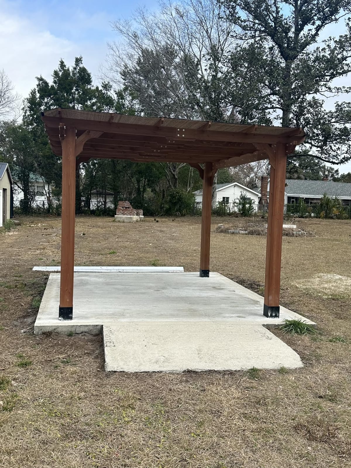 VEIKOU 12x16FT Wood Pergola, Patio Pergola with Solid Cedar Structure, Outdoor Backyard Gazebo with Unparalleled Flat Slatted Roof Trellis for Deck Grill Party Garden customer photo 1