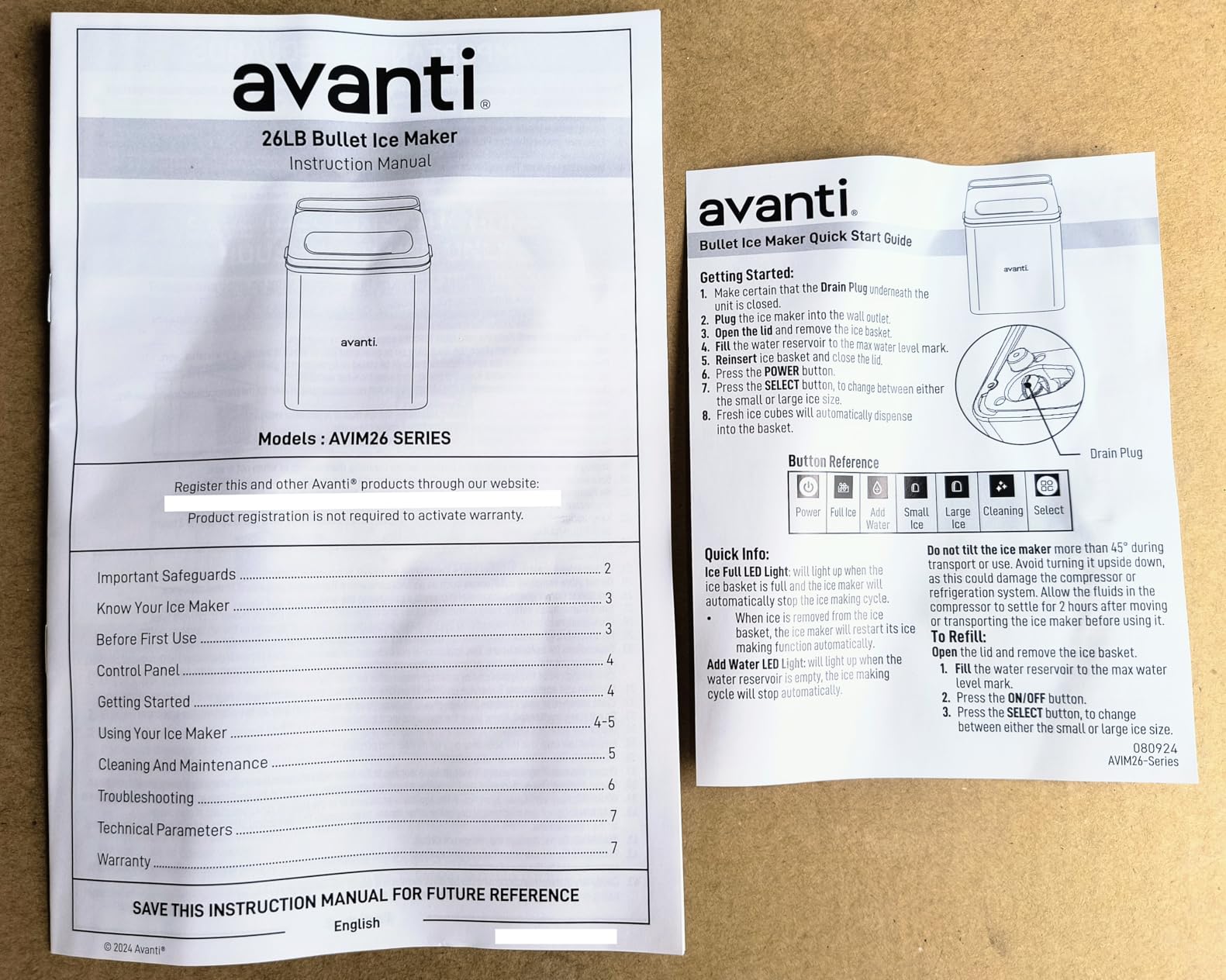 Avanti Ice Maker Mighty Ice Countertop Design Makes 26 Pounds of Bullet-Shaped Ice Cubes in 24 Hours, Digital Touch Controls and Self Cleaning Function, Includes Scoop, Black customer photo 1