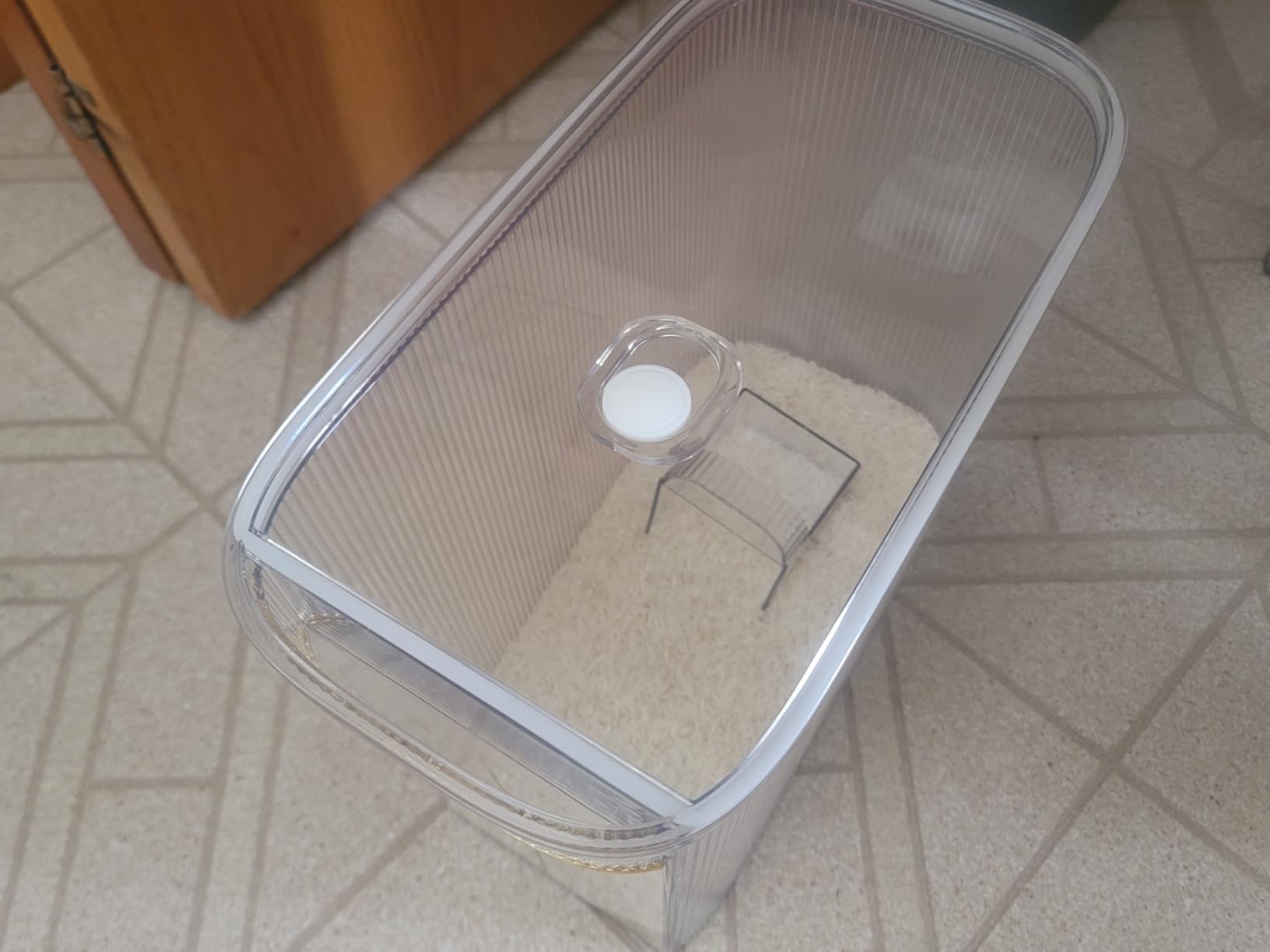 Large Rice Storage Container 20 - 25 Lbs, Airtight Flour Container & Scoop customer photo 2