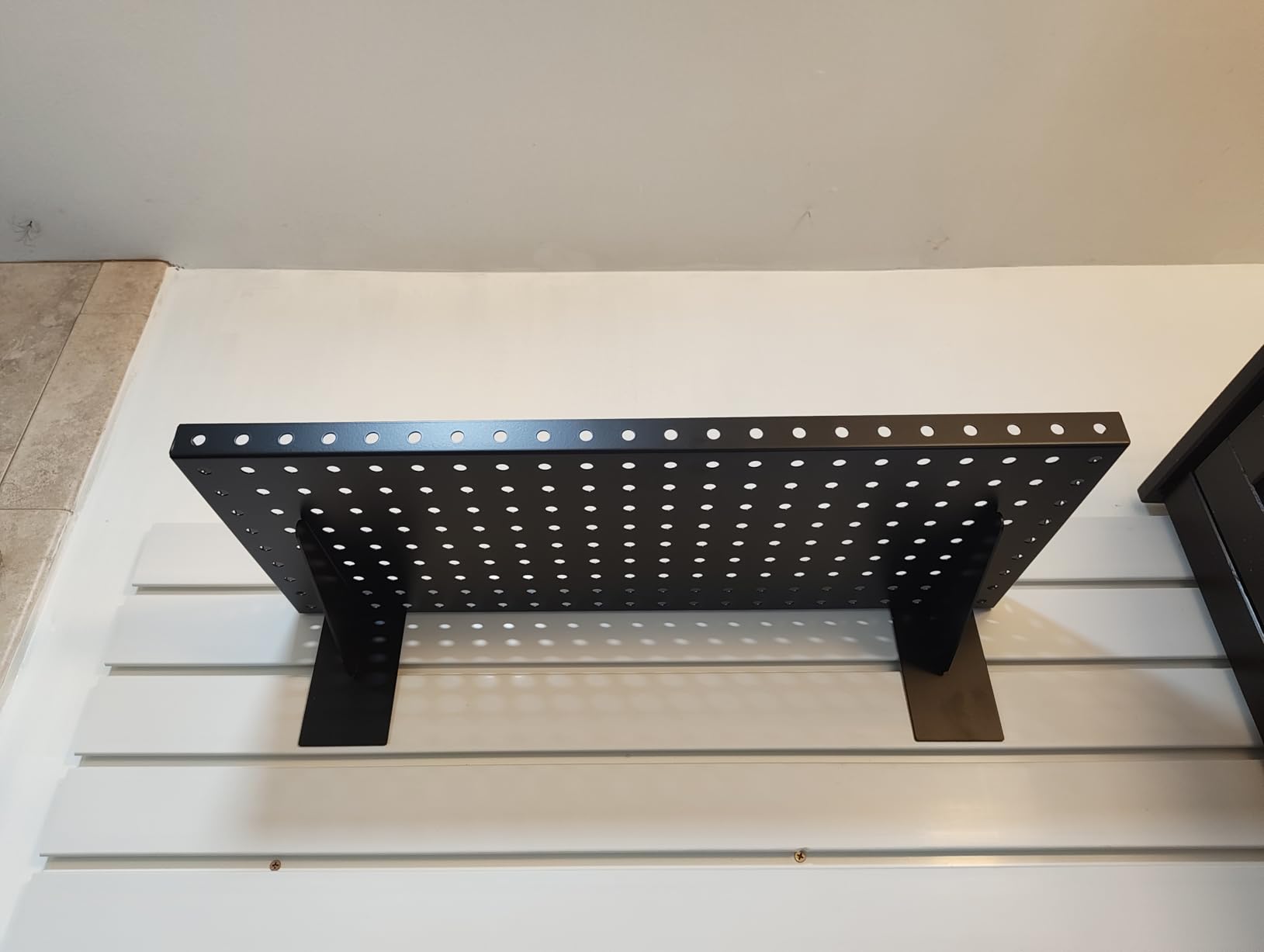 Ezlaino Slatwall 4 FT x 8 FT, PVC Slat Wall Paneling Garage Wall Organizer customer photo 1