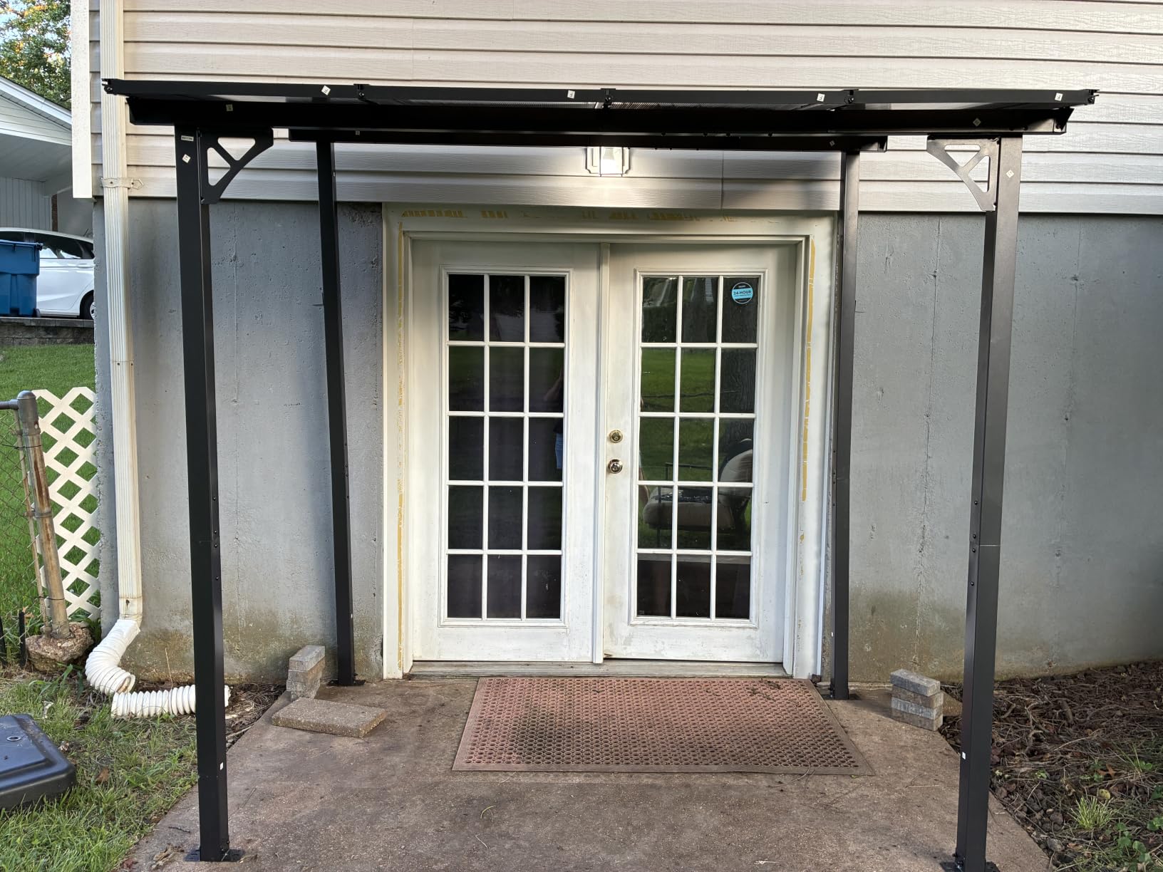 Aoxun Premium Gazebo with Aluminum Frame & Polycarbonate Panel 8’x5’, Black customer photo 2