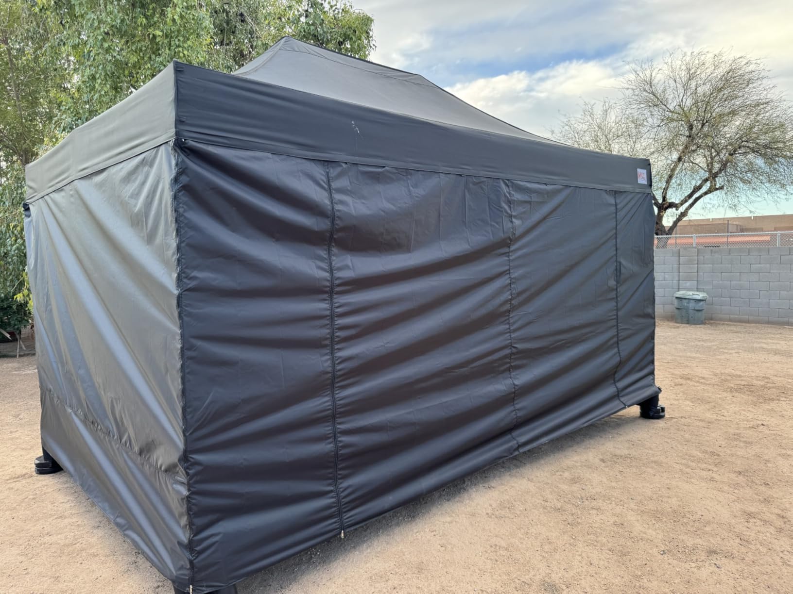 MASTERCANOPY 10x10 Heavy Duty Pop up Canopy Tent with Sidewalls, White customer photo 2
