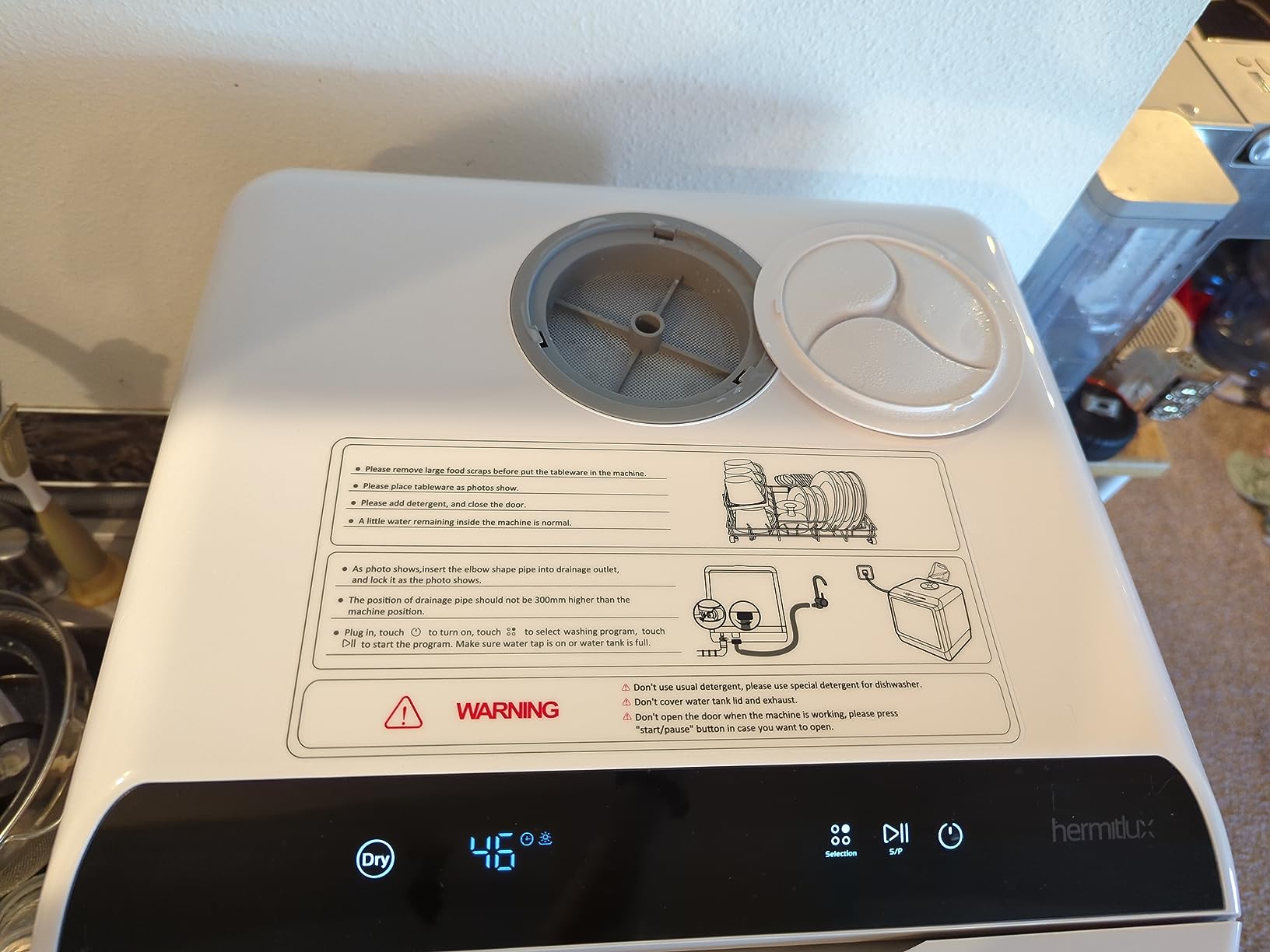 Hermitlux Slim Countertop Portable Dishwasher for Small Spaces customer photo 1