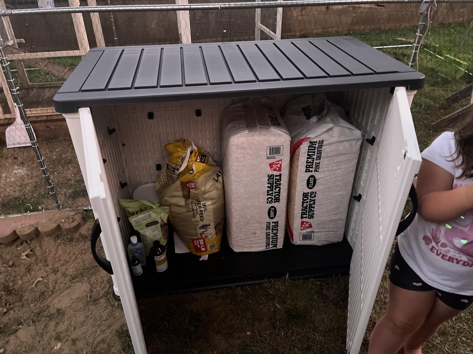 Devoko 50 Cu Ft Outdoor Storage Cabinet - Waterproof Vertical Shed for Patio, Garden & Deck, Heavy-Duty Tool Storage Box for Cushions, Accessories & Equipment, Durable & Weather-Resistant (White) customer photo 2