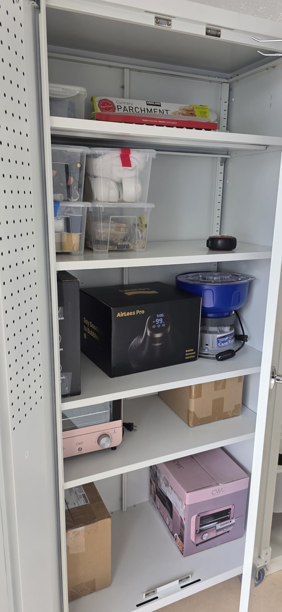 71-Inch Garage Storage Cabinet with 2 Drawers, Wheels and Pegboard customer photo 1