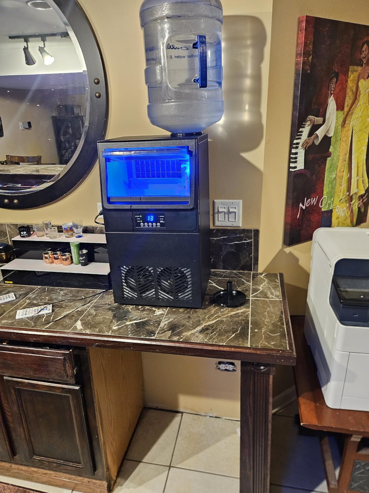 260 lbs High-Output Commercial Ice Maker Undercounter Self-Clean Built-in customer photo 1