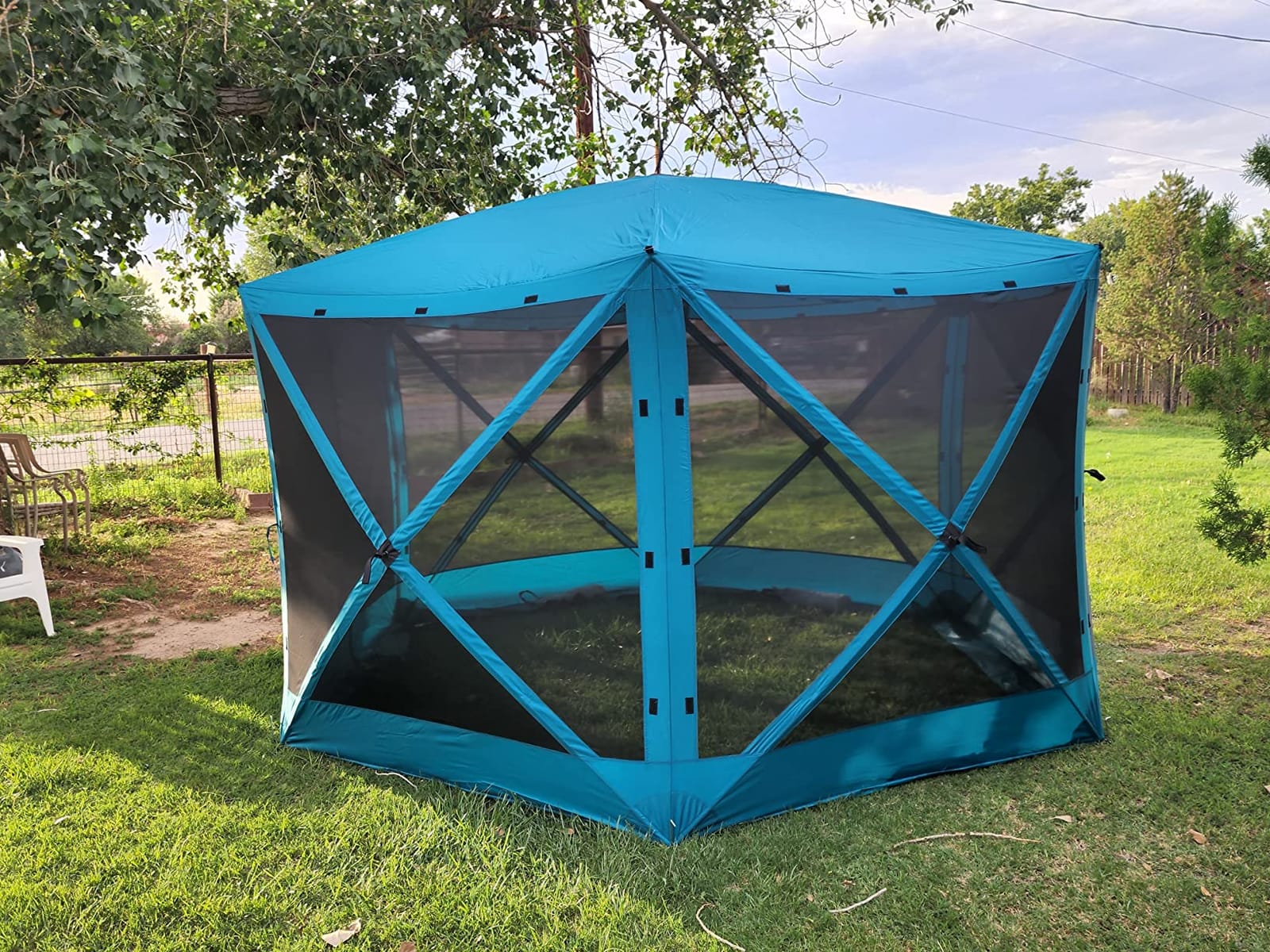 Pamapic 10x10FT Wall Mounted Gazebo, Hardtop Lean to Gazebo with Aluminum Frame & UV Resistant Polycarbonate Roof, Outdoor Patio Awning for Deck, Porch, Lawn & Backyard customer photo 2