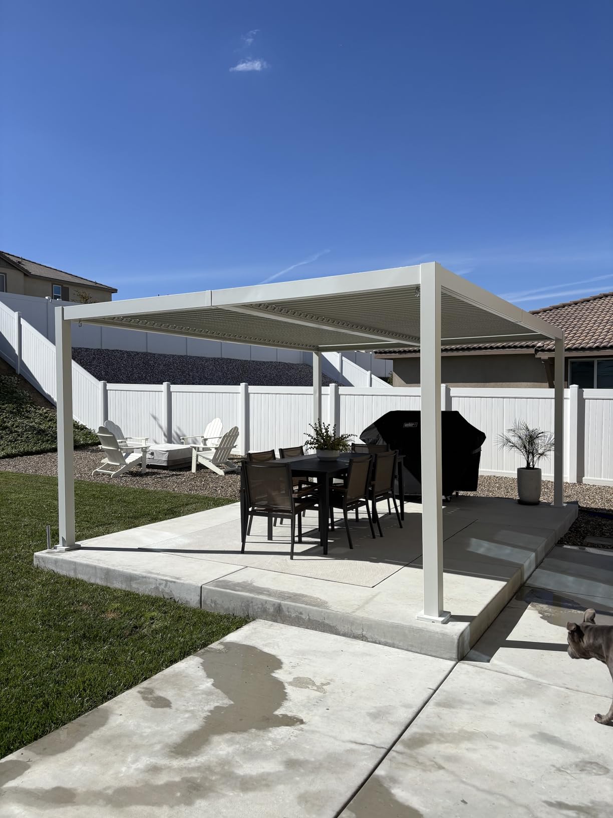 Kozyard Outdoor Louvered Pergola 12' x 20' Sun Shade Aluminum Patio Shelter customer photo 1
