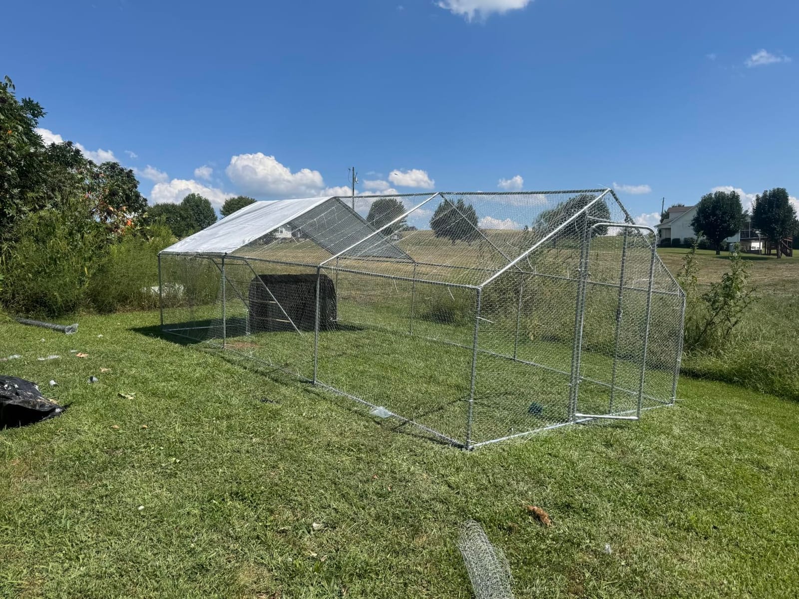 23.2x9.8 FT Extra Large Metal Chicken Coop, Walk-in Poultry Run Pen customer photo 2
