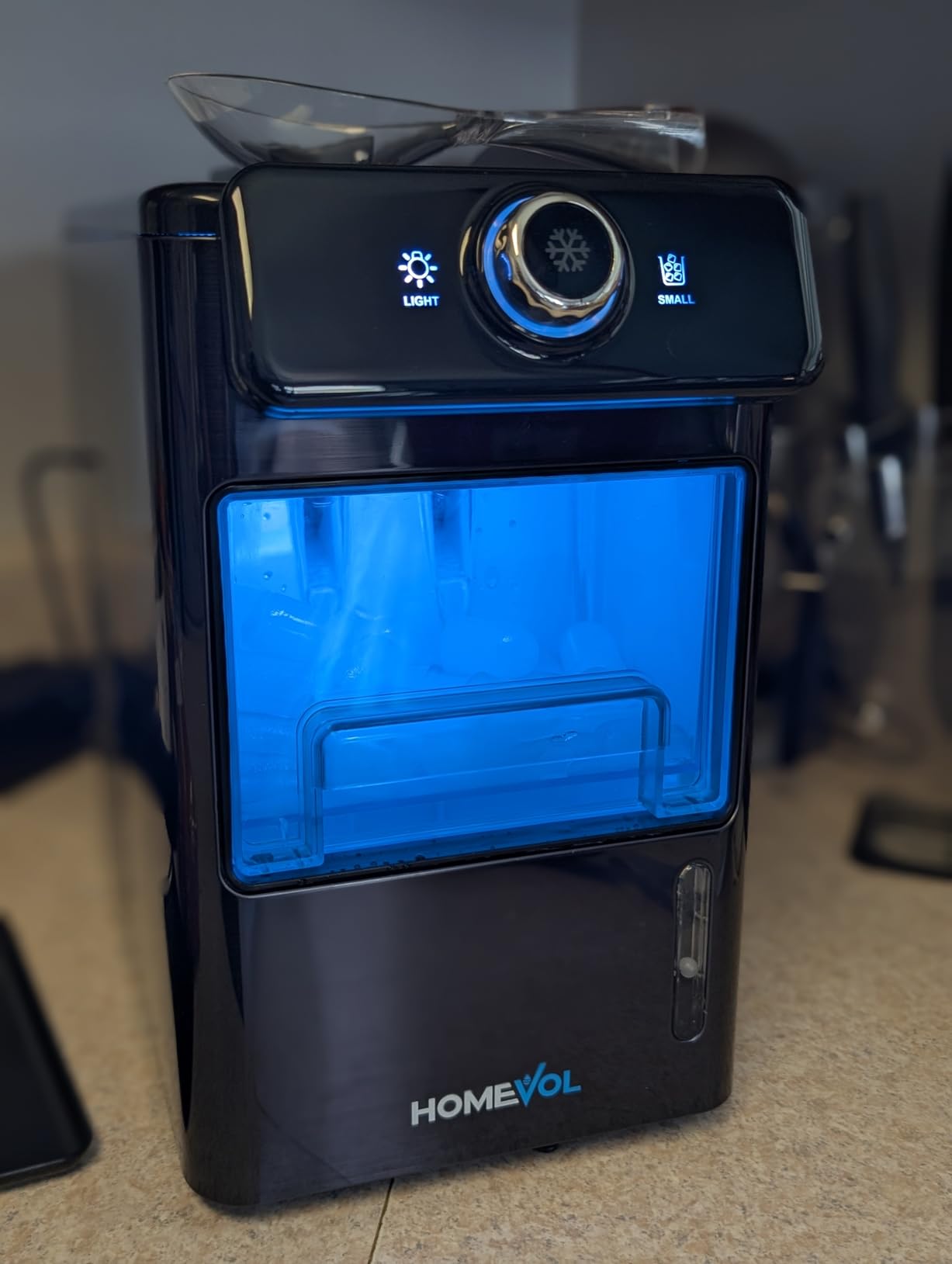 2 in 1 Cordless Countertop Ice Maker, Battery Powered Portable Countertop Ice Machine, 6-Minute Fast Ice Cubes with 2 Size, 30lbs Daily, 40dB Quiet, Self-Cleaning, 2 × 7.8Ah Battery, Stainless Steel customer photo 1