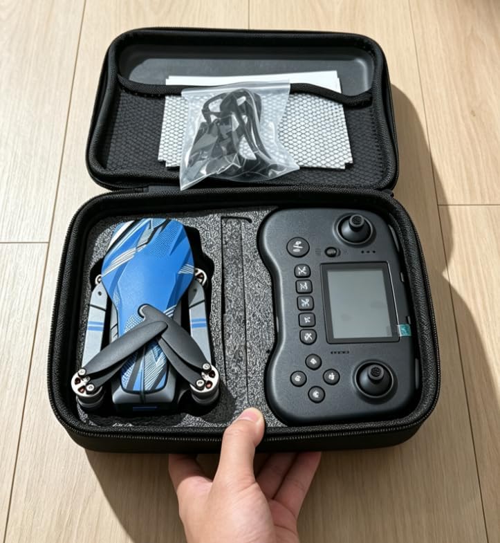Drone with Camera for Adults LCD Screen on Controller, Foldable RC Mini FPV Drones for Beginner, Quadcopter with Brushless Motor Obstacle Avoidance, Support 32G SD Card Under 250 Grams customer photo 1