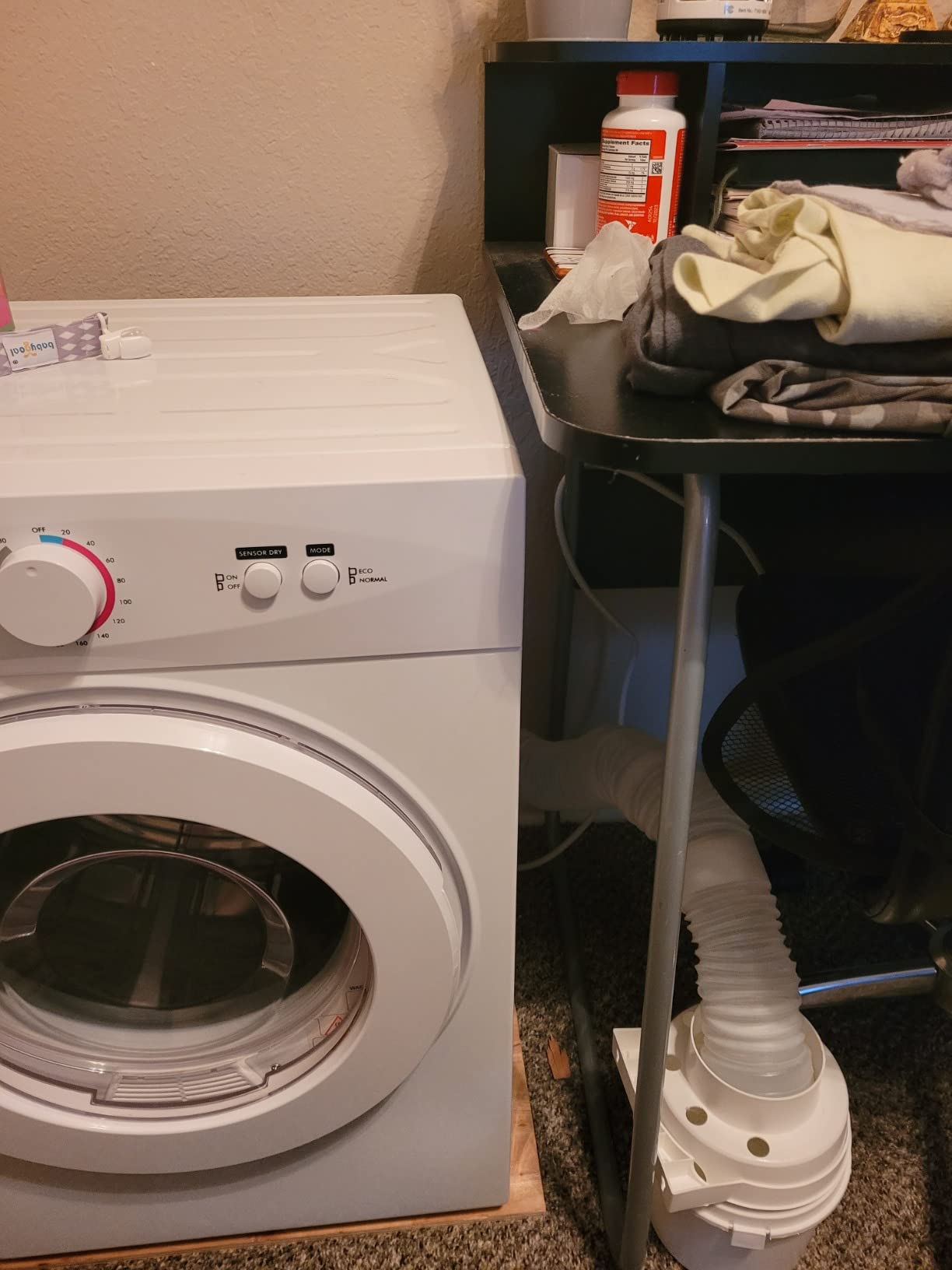 Euhomy 1.8 Cu.Ft Portable Clothes Dryer 1020W Compact Laundry Drying customer photo 1