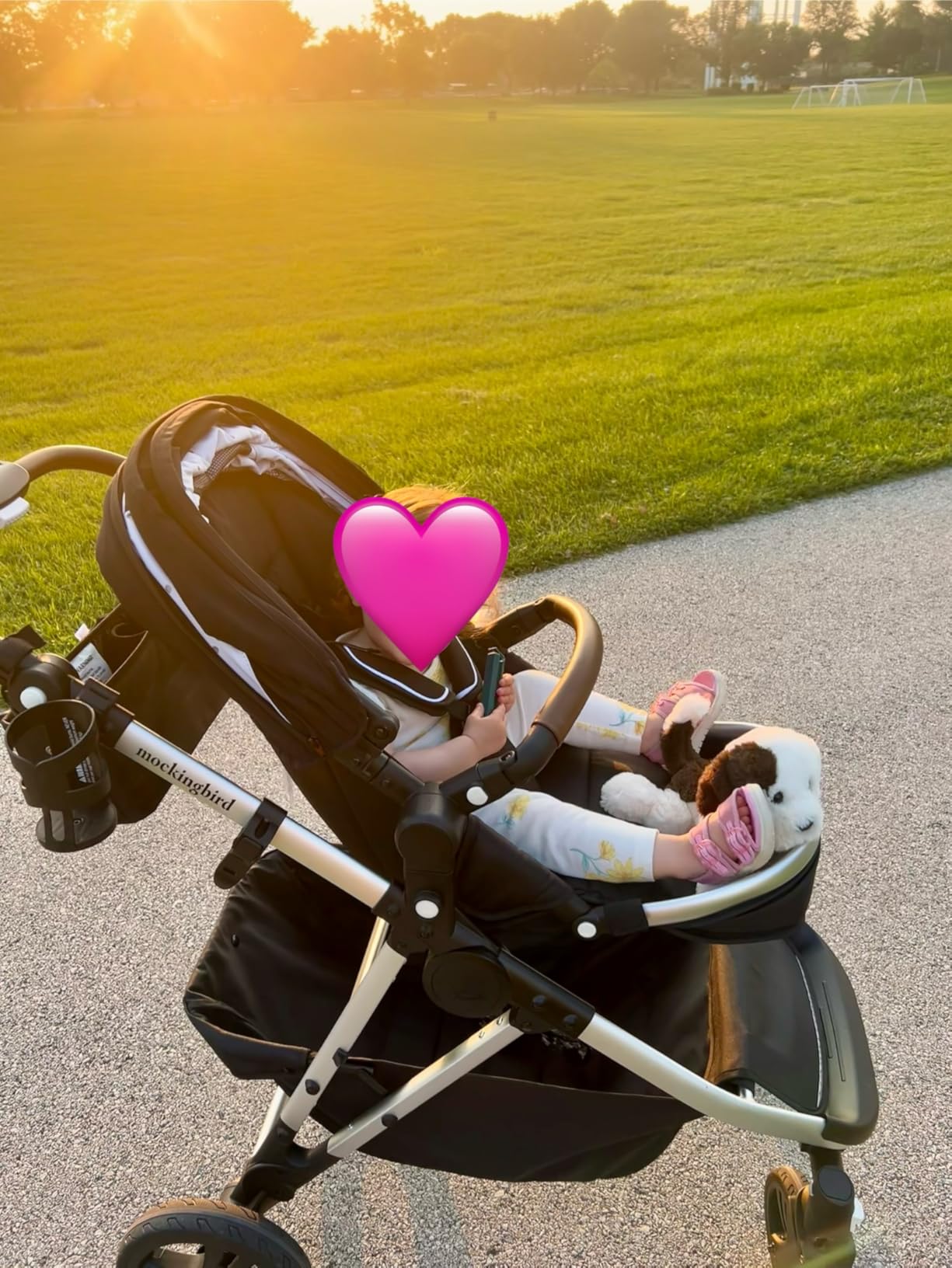 Mockingbird Single-to-Double Stroller 3.0 - Convertible Full Size Baby Stroller for 1, 2, or 3 Kids with 44 Possible configurations, Travel System Compatible - Black/Charcoal Frame/Penny Leather customer photo 2