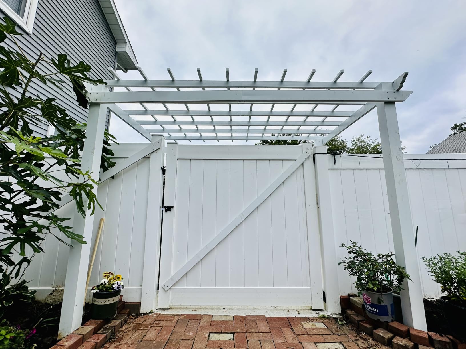 Aoxun 12' x 10' Outdoor Pergola with Trellis Roof & Adjustable Canopy customer photo 2