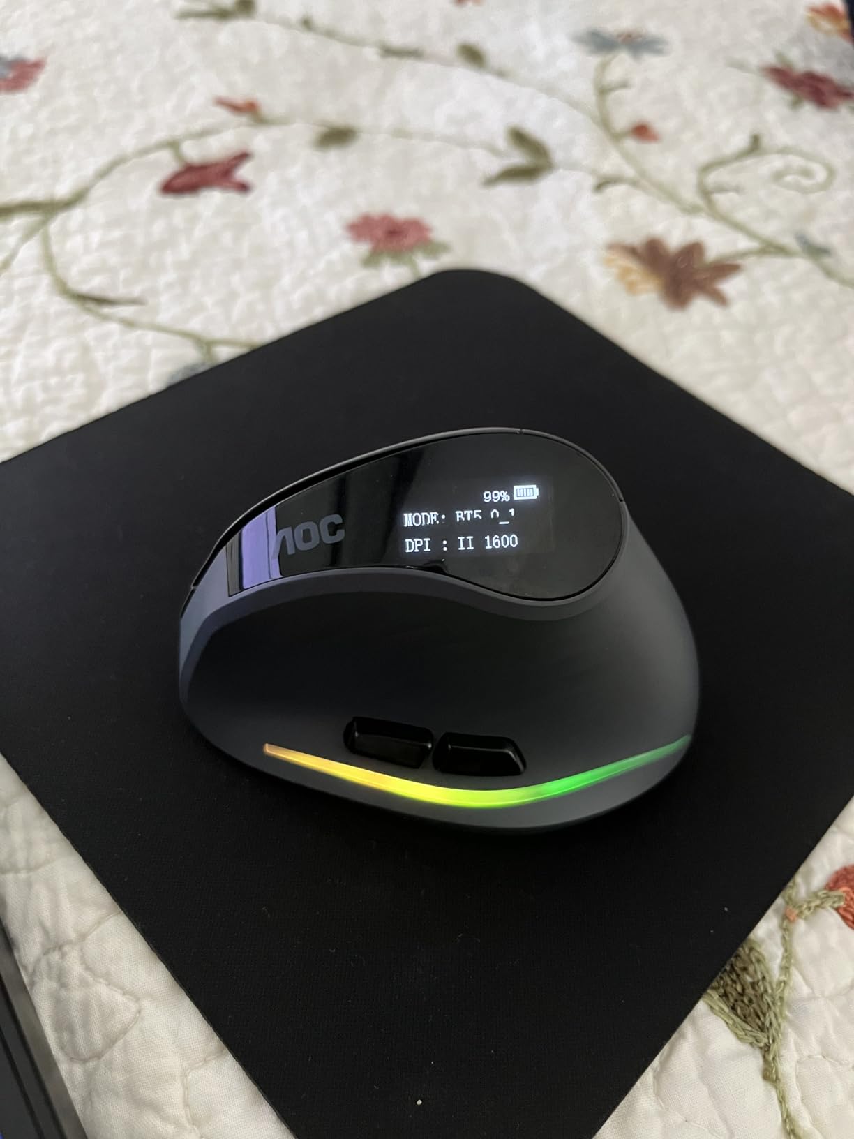 AOC Ergonomic Mouse, 2.4GHz Wireless Bluetooth Vertical Mouse, Rechargeable customer photo 2