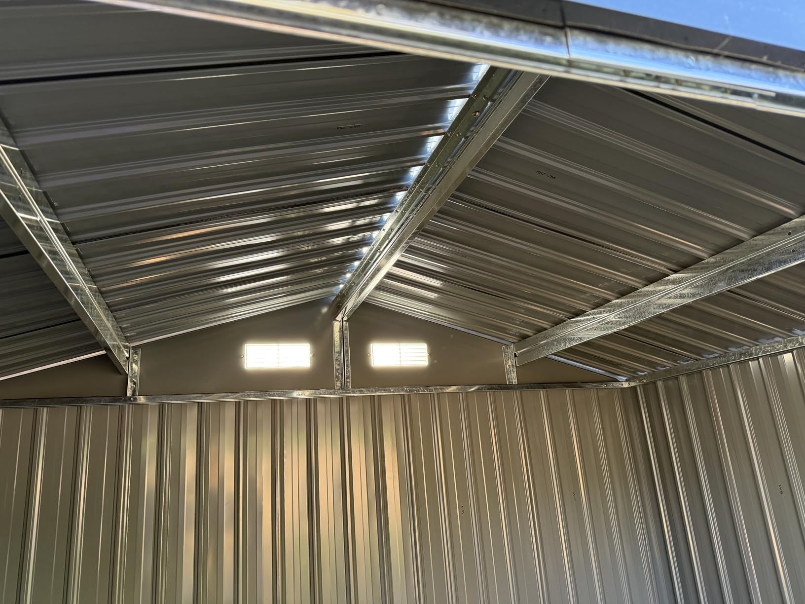 Aoxun 10x8FT Shed with Floor Galvanized Steel Outdoor Storage Shed Black customer photo 2
