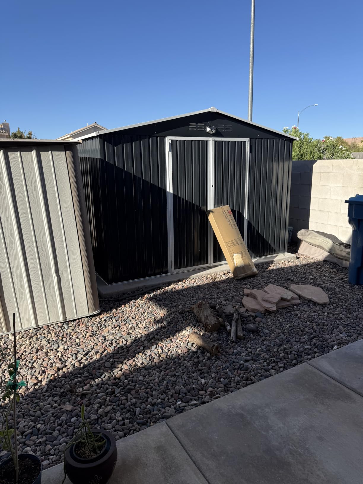 8 x 6 FT Outdoor Storage Shed, Metal Garden Shed for Backyard and Patio customer photo 2