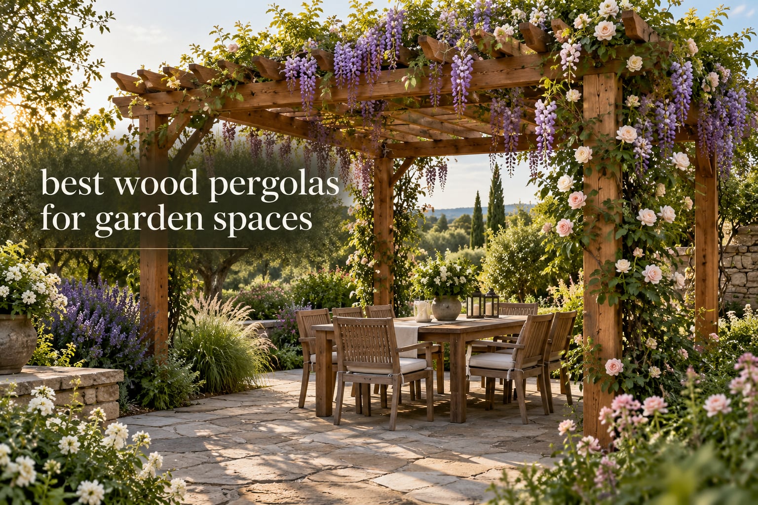 best wood pergolas for garden spaces