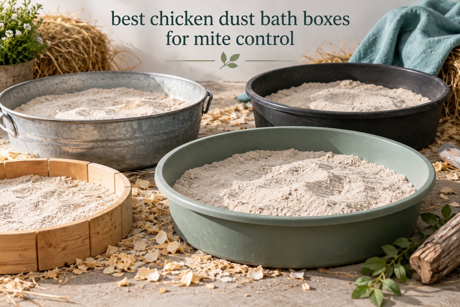 best chicken dust bath boxes for mite control