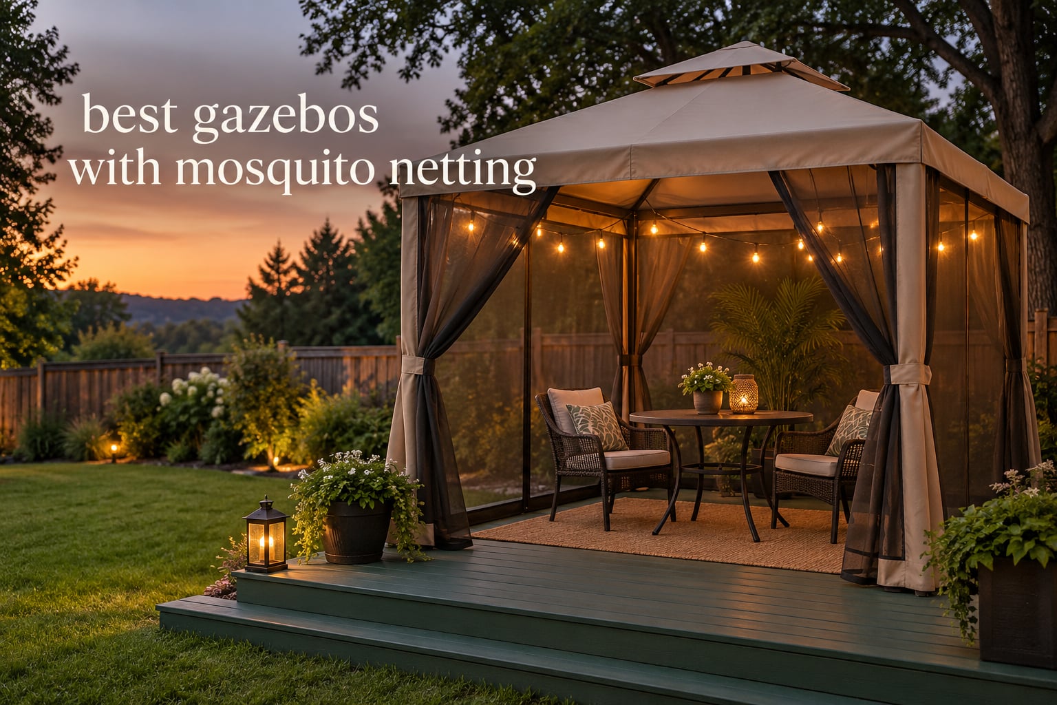 best gazebos with mosquito netting
