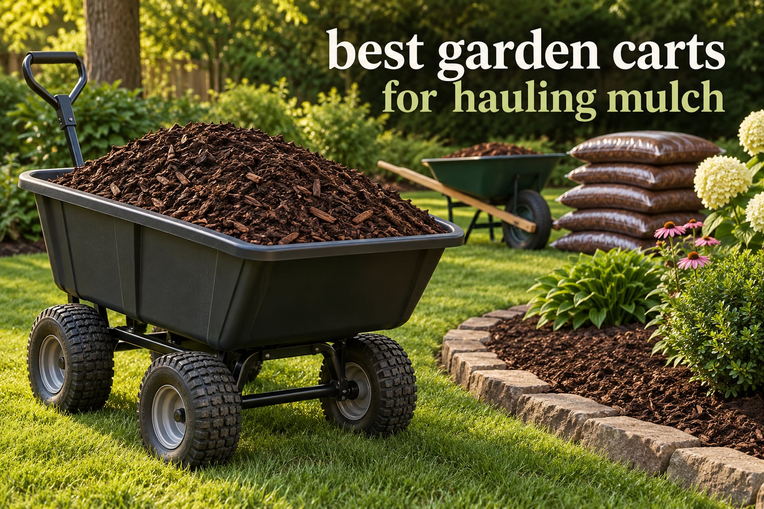 best garden carts for hauling mulch