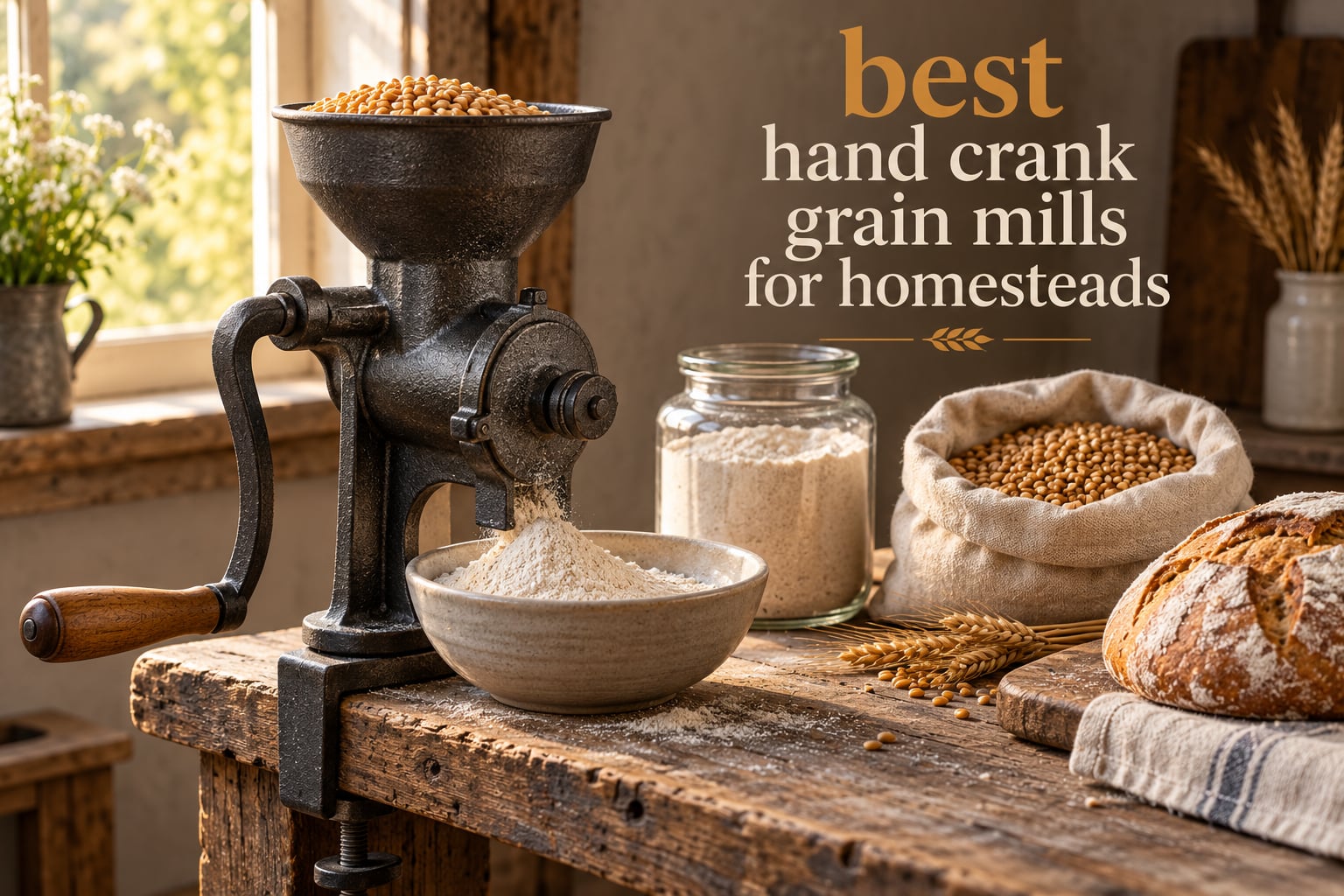 best hand crank grain mills for homesteads