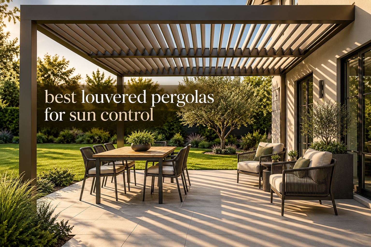 best louvered pergolas for sun control