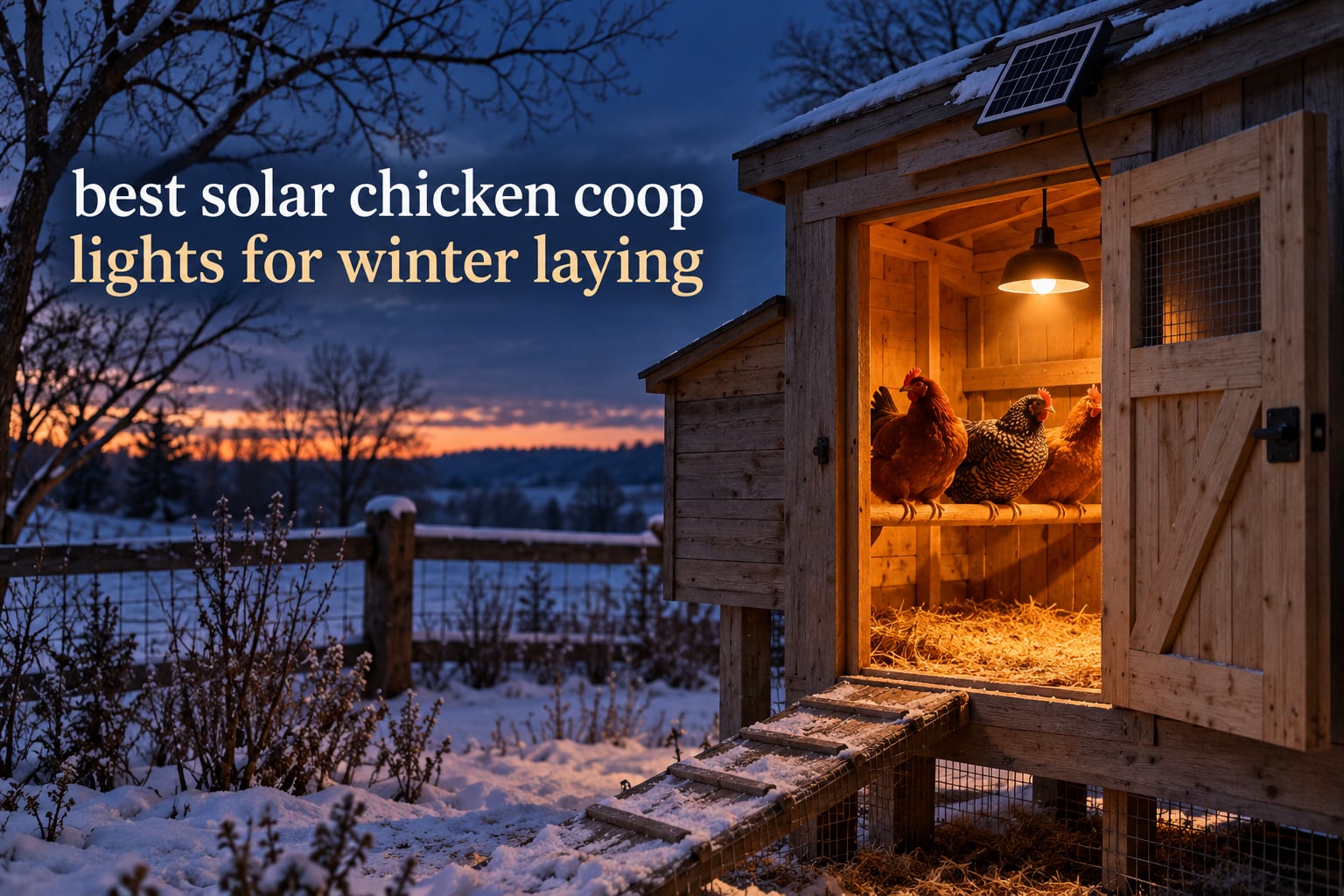 best solar chicken coop lights for winter laying
