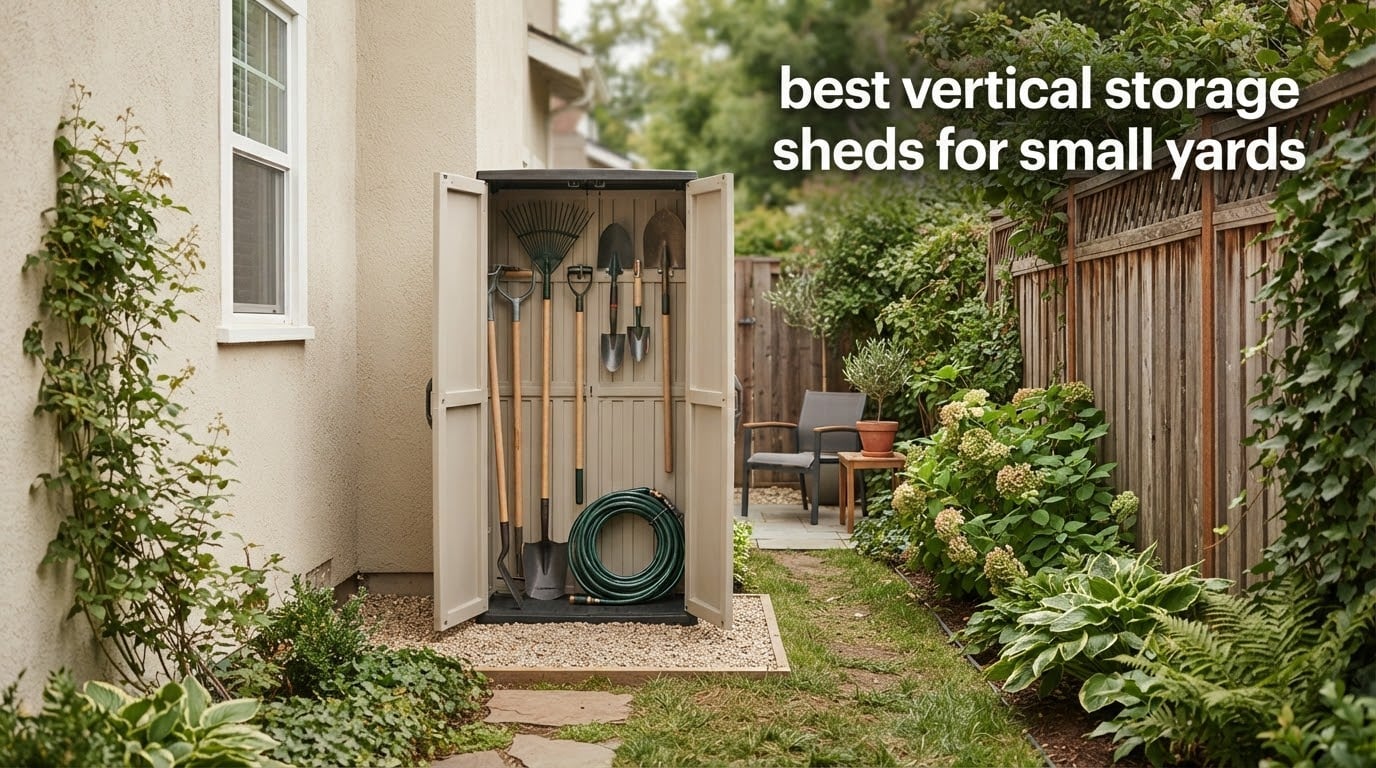 best vertical storage sheds for small yards